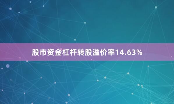 股市资金杠杆转股溢价率14.63%