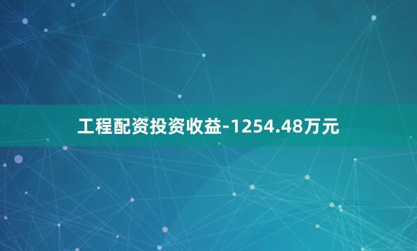 工程配资投资收益-1254.48万元