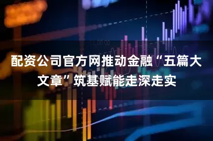配资公司官方网推动金融“五篇大文章”筑基赋能走深走实